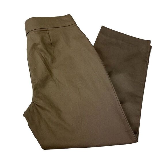 Counterparts Brown Capri Pants Size 4 Stretch Mid Rise - Picture 2 of 12